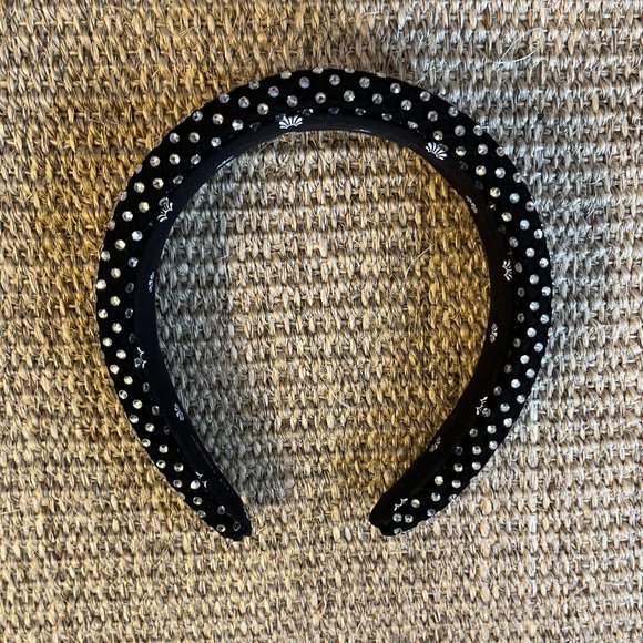 New Lele Sadoughi Crystal Mesh Alice Headband